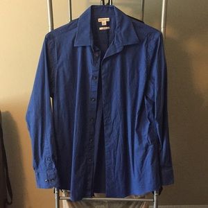 Blue long sleeve dress shirt